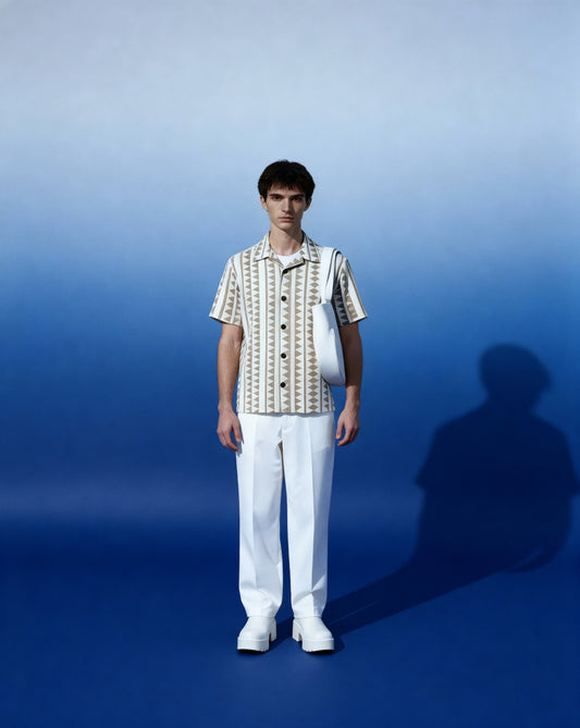 White Rustic Rhythm Button Shirt