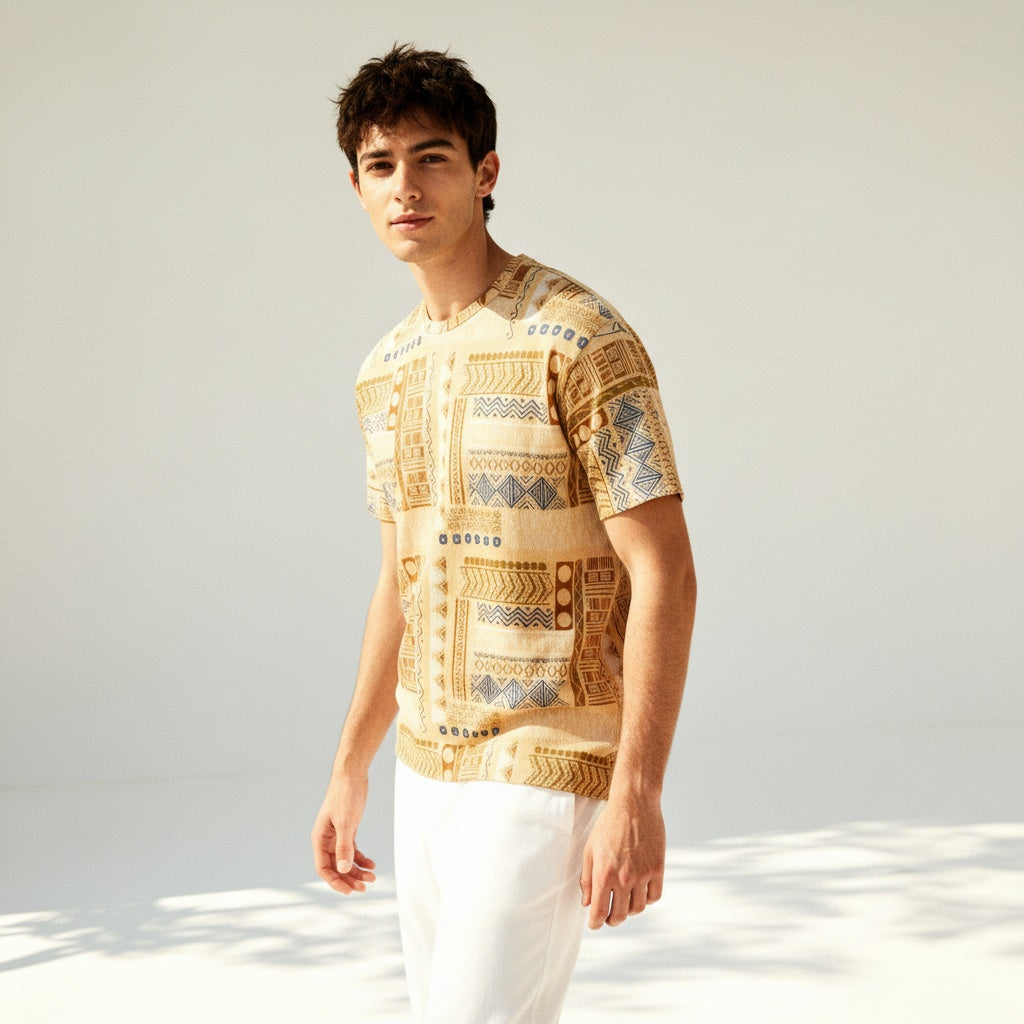 Retro Artisan Print T-shirt