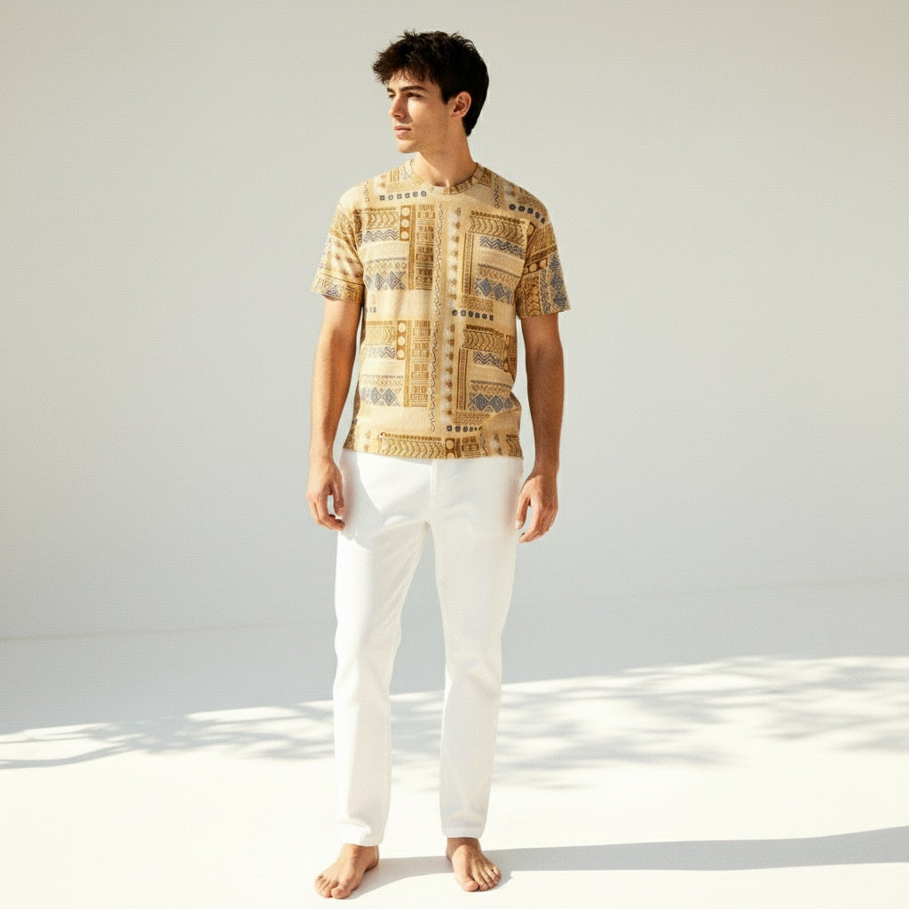 Retro Artisan Print T-shirt