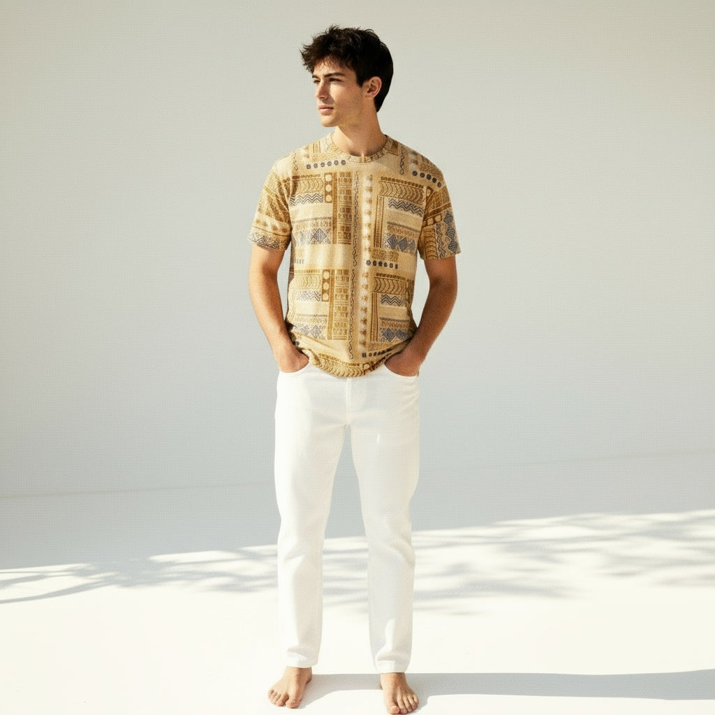 Retro Artisan Print T-shirt