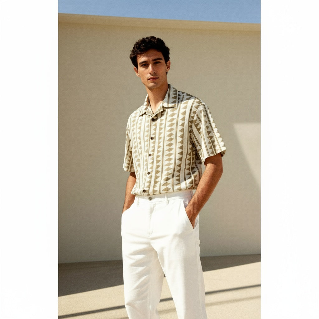 White Rustic Rhythm Button Shirt